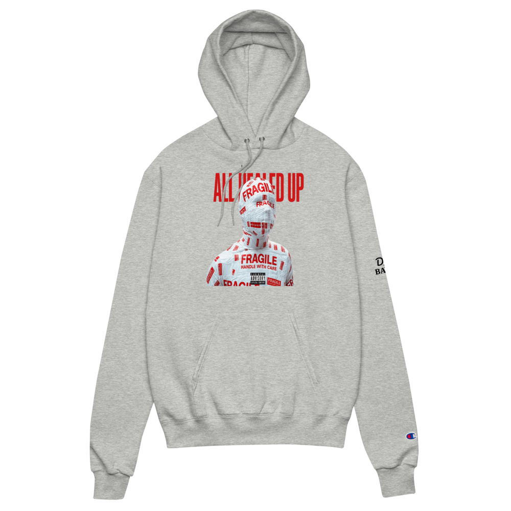 ALL HEALED UP gray hoodie