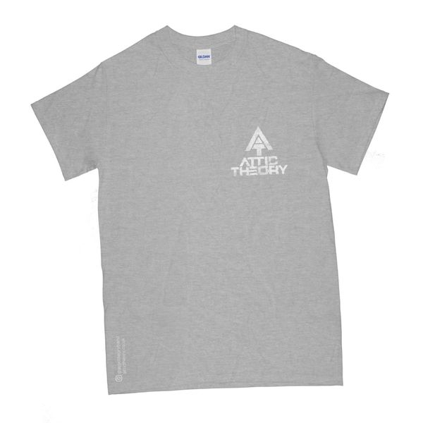 Attic Theory Pocket Logo T-Shirt - Grey (Gildan Heavy Style)