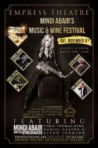 Mindi Abair’s Music & Wine Festival featuring Mindi Abair and the Boneshakers, Chris Thomas King, Daniel Castro & Alvon Johnson