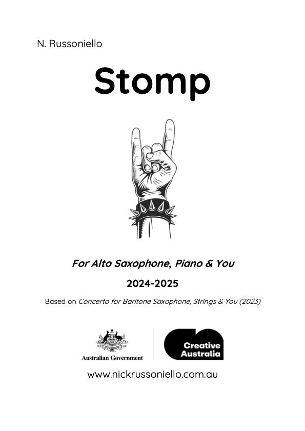 Stomp, alto saxophone & piano