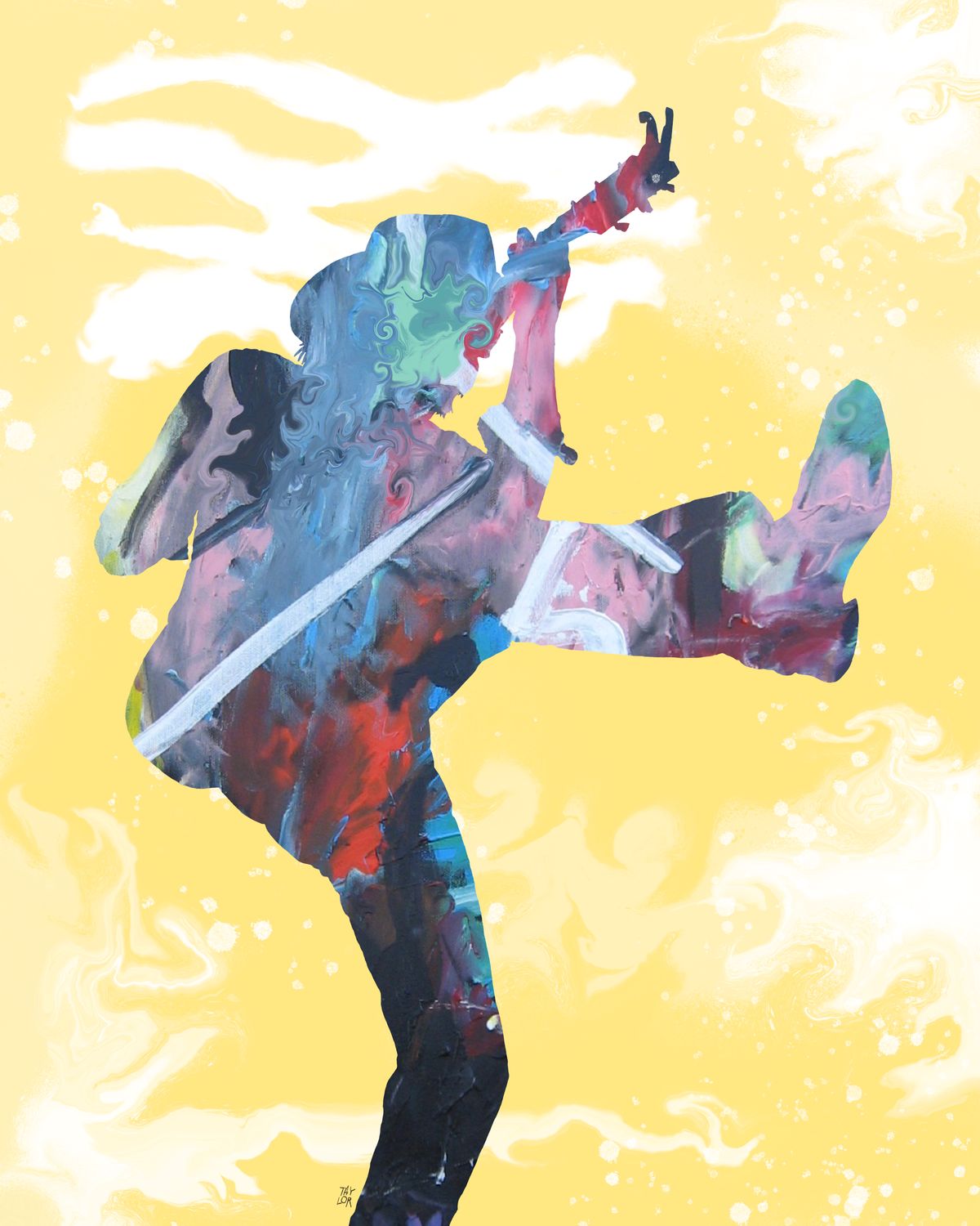 Abstract Musician Series - Mike Scott / Waterboys (5x7")