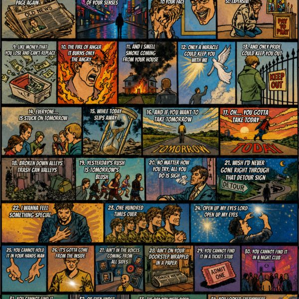 Song Lyric / Comic Strip - Down Goes The Day (11x17")