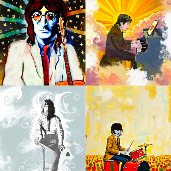 Abstract Musician Series - The Beatles (5x7")
