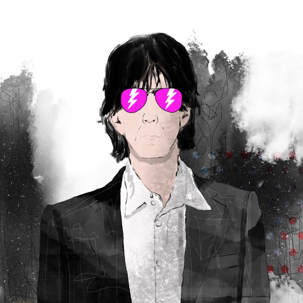 Abstract Musician Series - Ric Ocasek / The Cars (5x7")