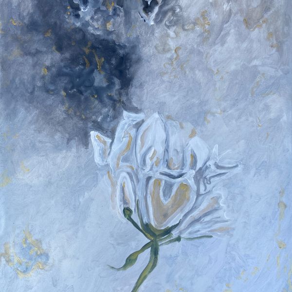 Into The Woods - Silver Flower (5x7")