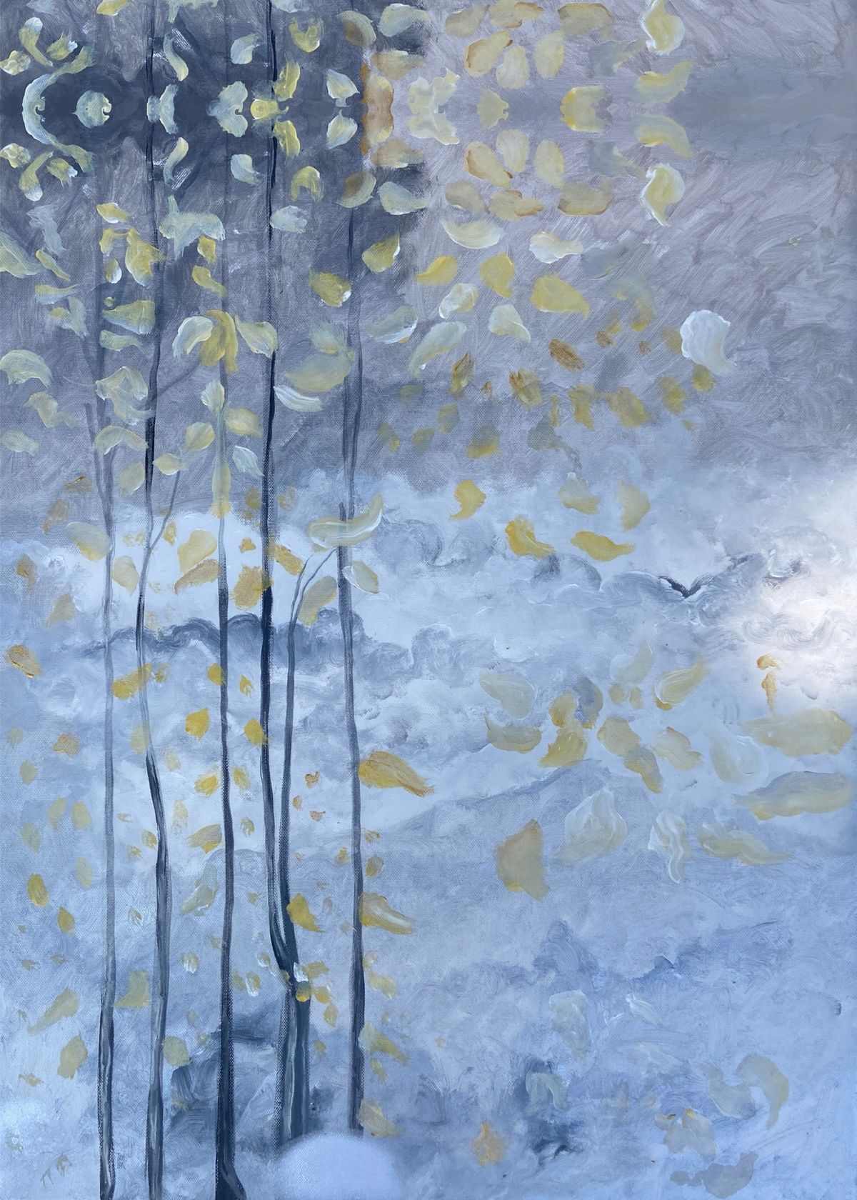 Into The Woods Series - Silver Trees (5x7")