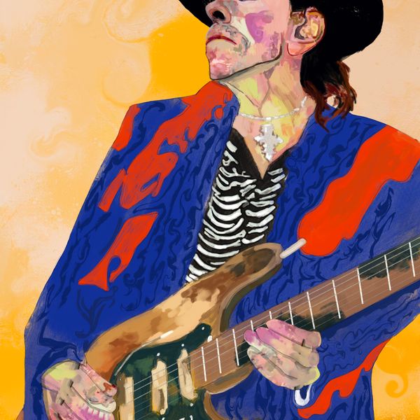 Abstract Musician Series - Stevie Ray Vaughan (5x7")