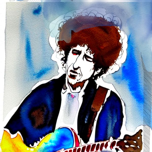 Abstract Musician Series - Bob Dylan (5x7")