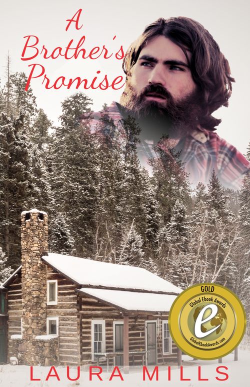 A man behind trees and cabin