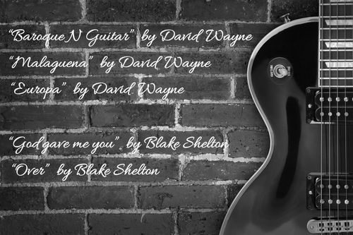 Guitar against a brick wall