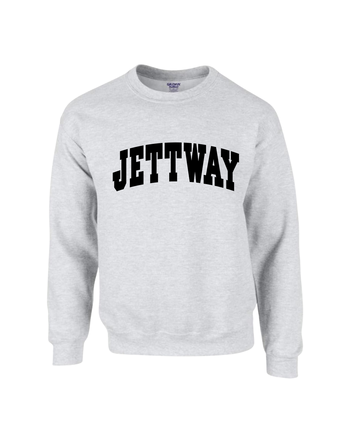 Ash Grey Crewneck Black Letter