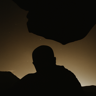 Astrologer contemplating the stars and cosmic cycles
