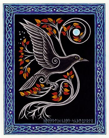 Hallowtide Crow 7"x9" 2023
