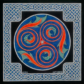 Salmon (acrylic on canvas 12"x12")  2019

