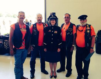 Singing for Rolling Thunder Rally at Stuart AFB
