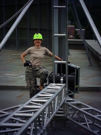 On the Rigging Team at Trophy Point/ West Point
