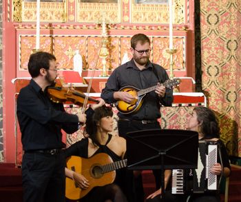 The fancy concert in Queens College Chapel.
