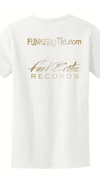 WHITE / GOLD METALLIC FUNKEROTIC RECORDS T-SHIRTS