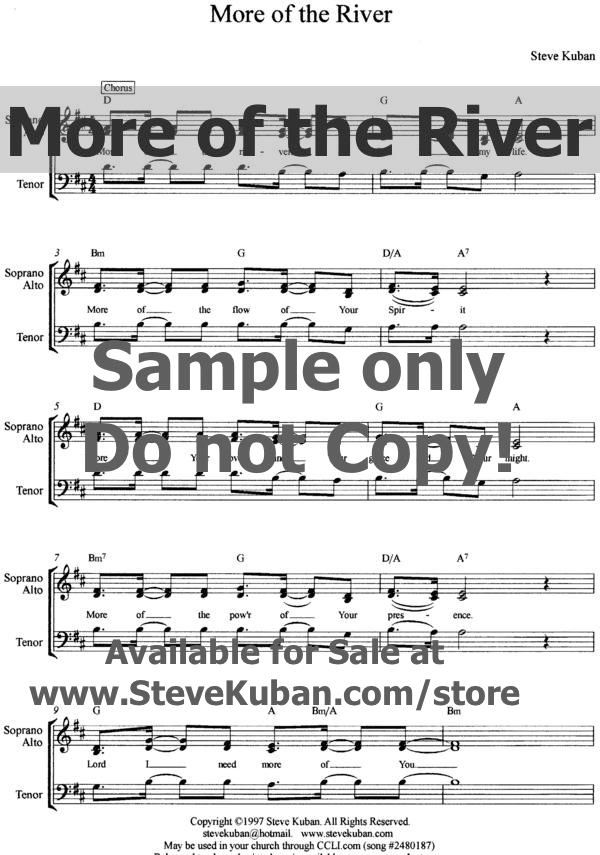 More of the River - Choir in D