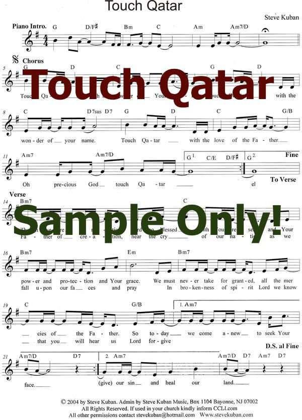 Touch Qatar - Leadsheet in G (Western Style)