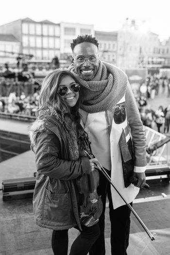 Amanda Shaw and Billy Porter at rehearsals for Dick Clarks New Years Rockin' Eve
