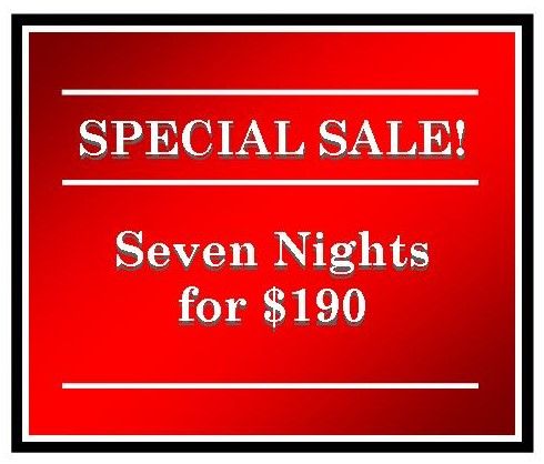 CAMPING ~ 7 Nights ~ Sunday to Saturday ~ 2025