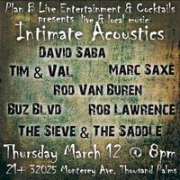David Saba @ "Intimate Acoustics" Evening Feature Performers Event at Plan B