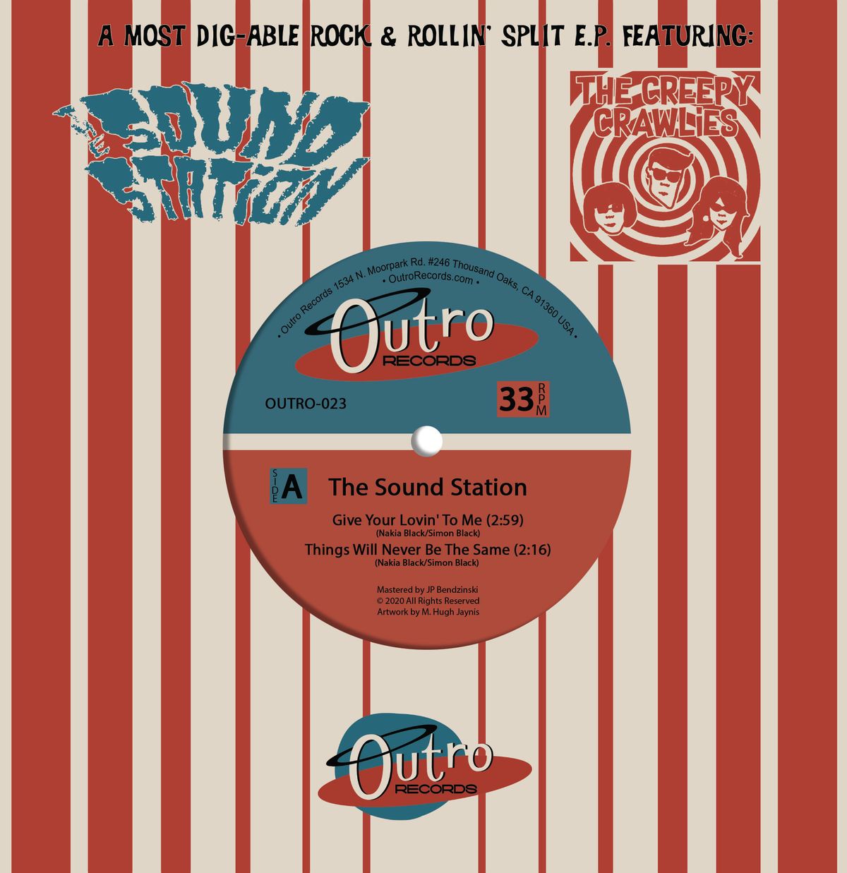 Split 7" - The Sound Station / The Creepy Crawlies 