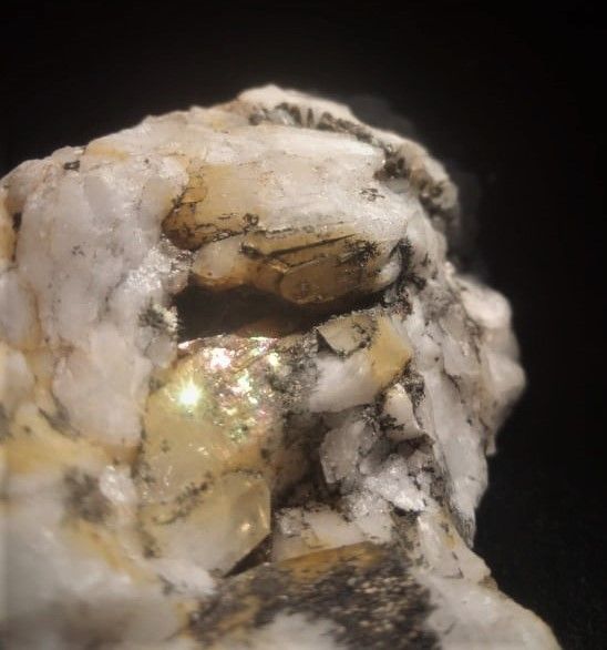 Rainbow Aura Quartz on Milky Quartz Matrix