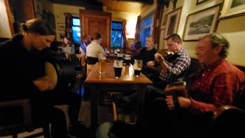 Katie playing with the great Dermot Byrne and Sean Gallagher in Glencolumcille, Donegal
