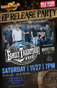 EP Release Party @ Coyote Joes wsg/ Whiskey Fixx & Waylon Hanel