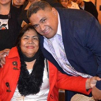 Salu'i's mom and brother Rev. Tofaeono Malepeai
