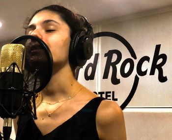 In the studio at Hard Rock Bali
