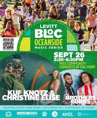 Oceanside Levitt grant concert series with Kuf Knotz/Christine Elise & the Brothers Burns