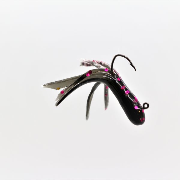 BLACK FUSCIA FLAKE MINIJIG TUBE BAIT