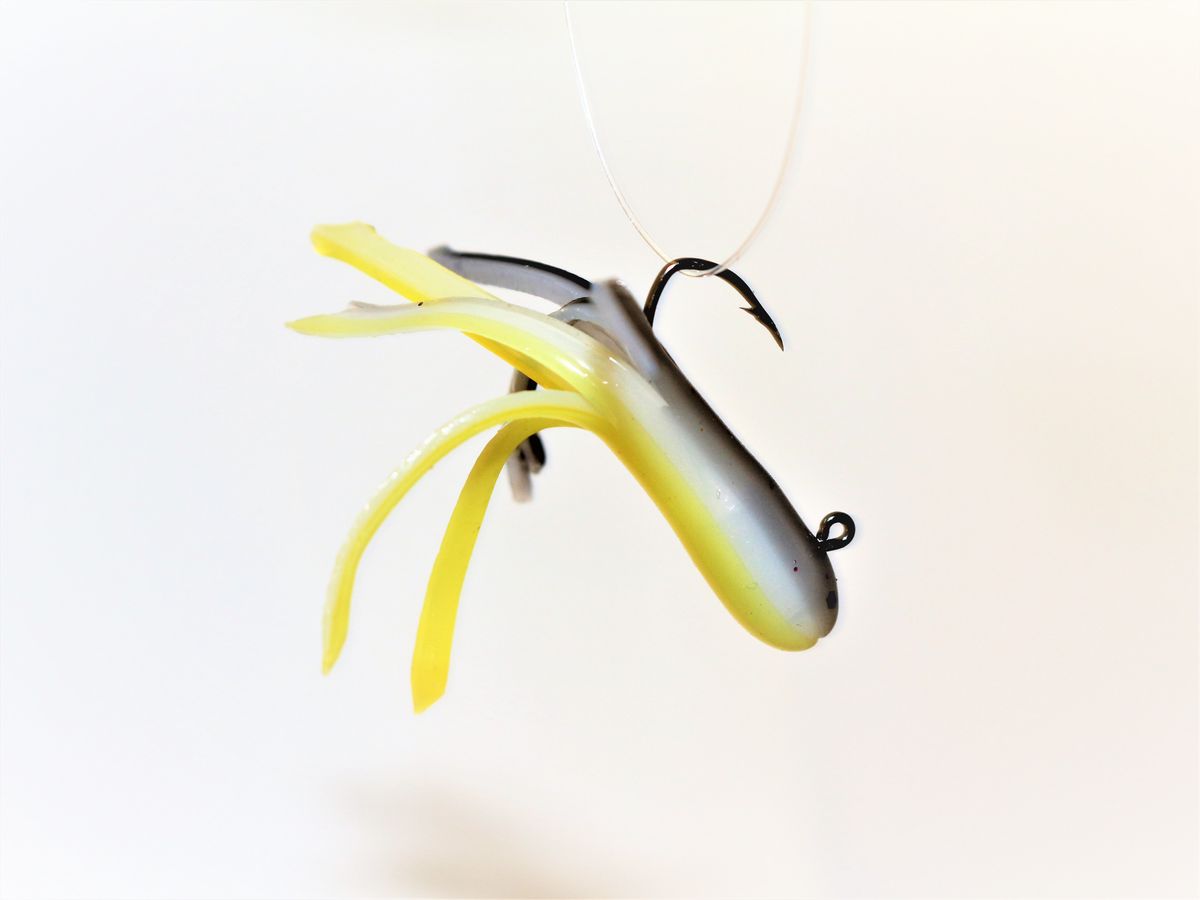 YELLOW SMOKETOP TRICOLOR MINIJIG TUBE BAIT