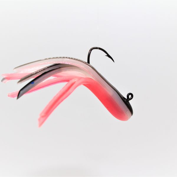 PINK SMOKE TRICOLOR MINIJIG TUBE BAIT