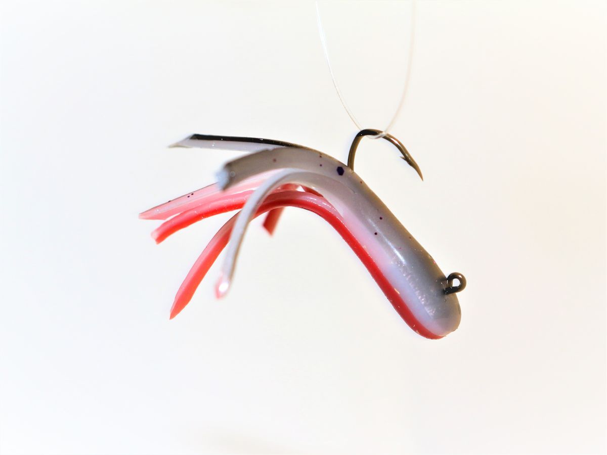 RED SMOKE TRICOLOR MINIJIG TUBE BAIT
