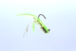 FLO GREEN ON GOLD CUSTOM MINIJIG TUBE BAIT