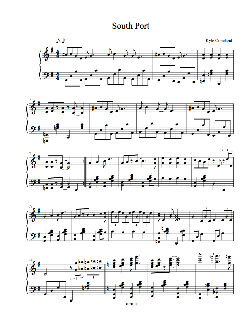 South Port ~ piano solo  from the Voyage album