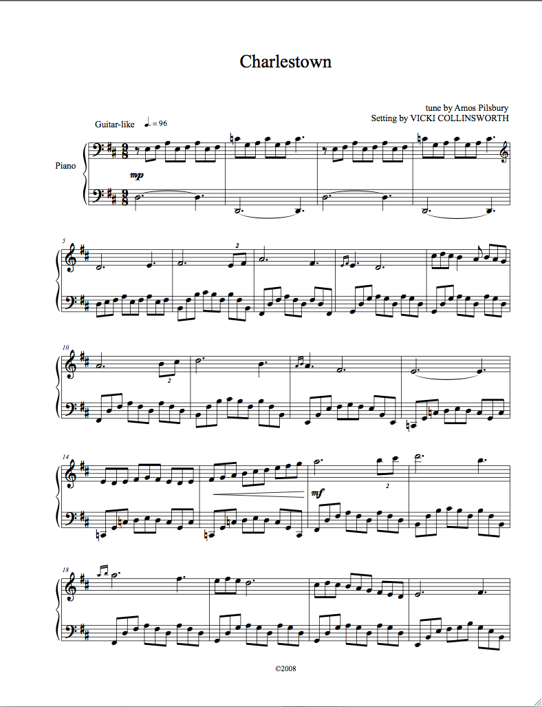 Charlestown ~ piano solo   from the Voyage album