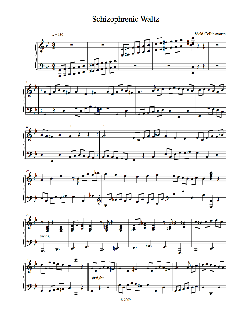 Schizophrenic Waltz ~ Piano Solo