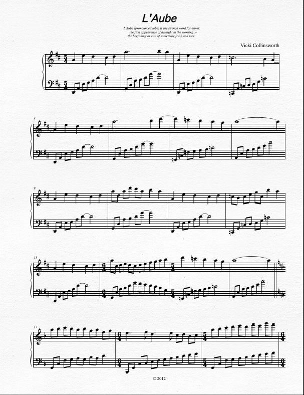 L'aube ~ piano solo