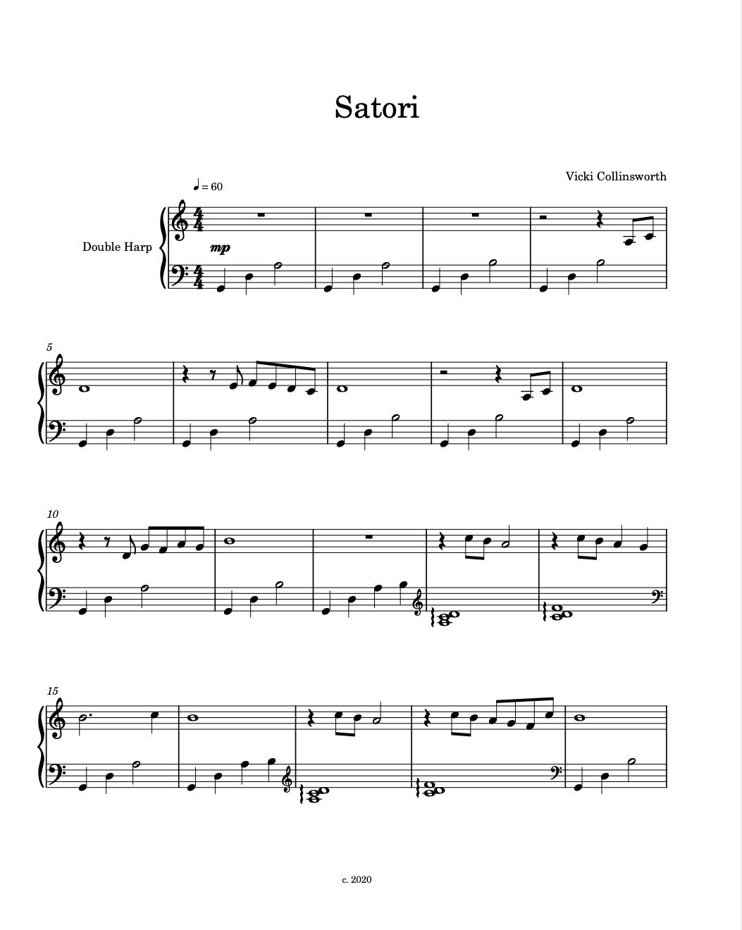 Satori (solo harp for lever or pedal)