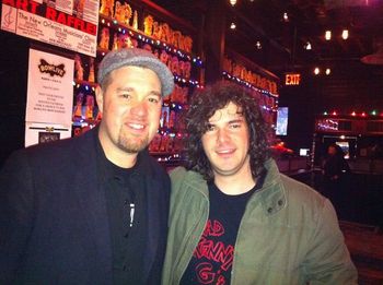 Eric Krasno(SOULIVE) and I during Bowlive in BK.

