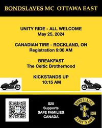 BONDSLAVES MC Ottawa East  Unity Ride 2024