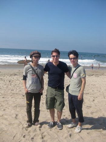 Chillin' with the boys at Venice Beach.
