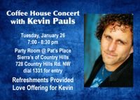 Kevin Pauls - HOUSE CONCERT (Private)