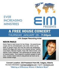 Kevin Pauls - HOUSE CONCERT (Private)