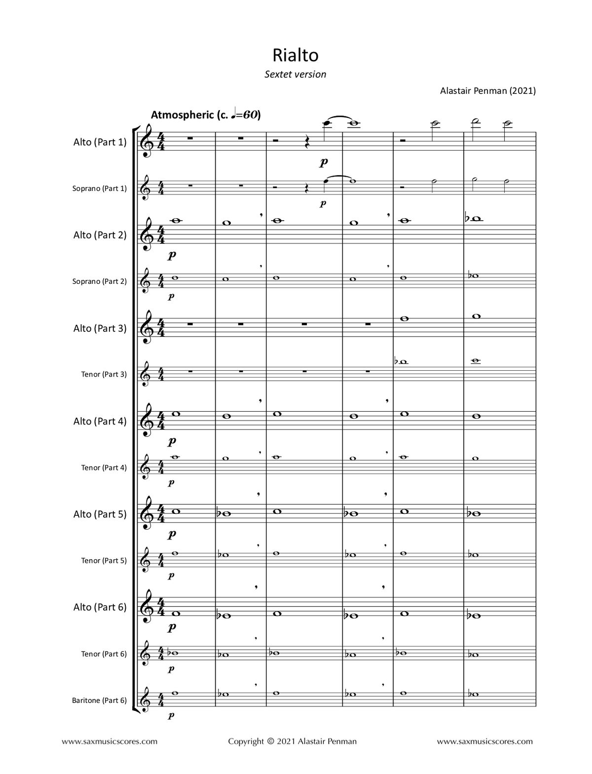 Rialto (6 Parts) - Alastair Penman